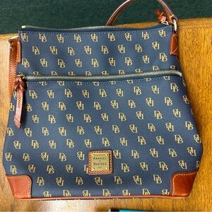 Dooney & Bourke Blue and Brown Messenger Bag